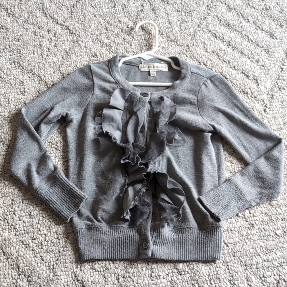 Gray kids cardigan